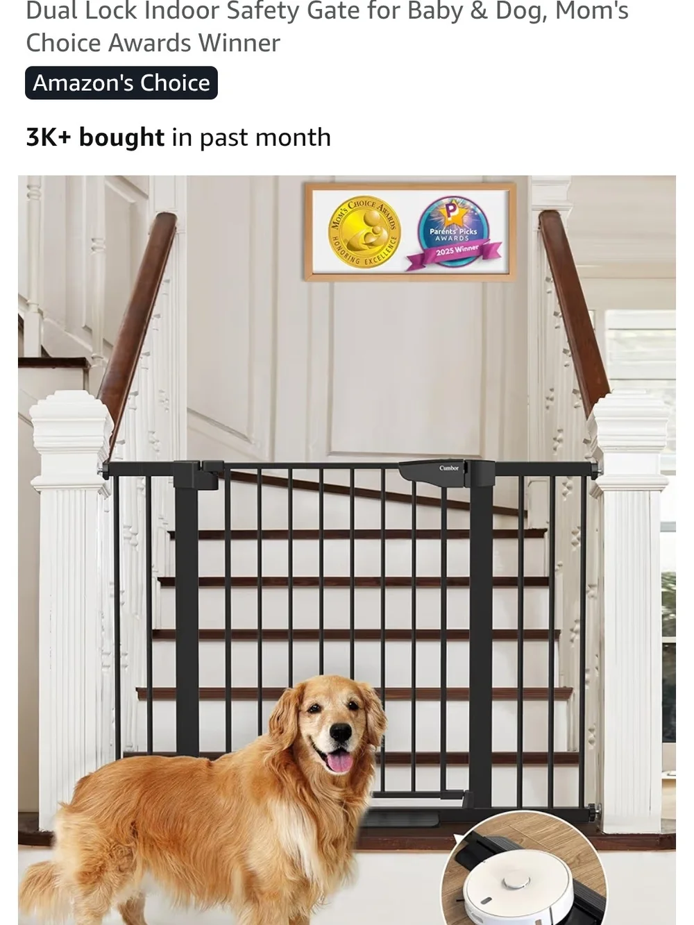 Lock Black Pet Safety Gate for Dogs